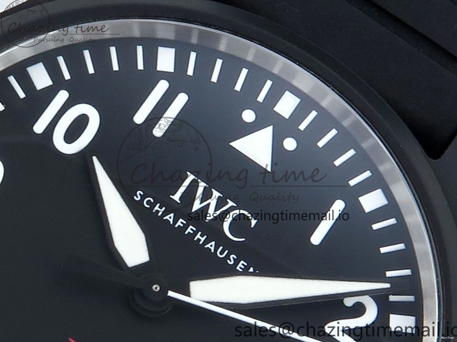 MIROTIME 0219 Pilot Top Gun IW326901 M+F 1:1 Best Edition Black Dial on Black Rubber Strap A SportInspired 6999